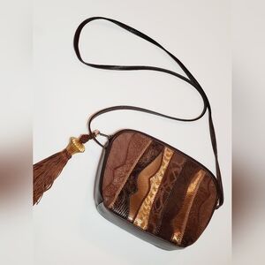 Vintage Brizzolari Leather Patchwork Shoulder Bag